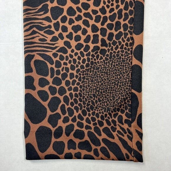 Michael Kors Women's Animal Print Pull On Pants Sz S Elastic Waist Brown Flat - Picture 6 of 9